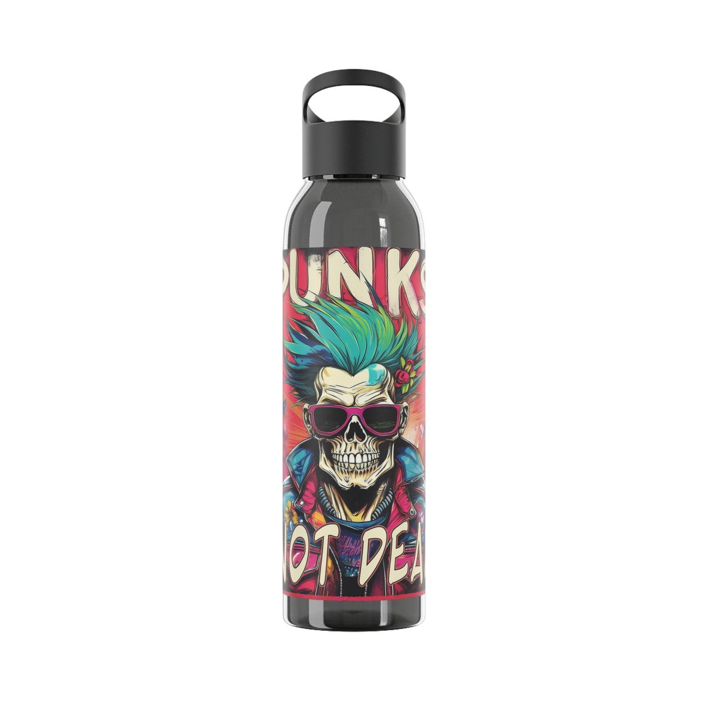 Punk Style Water Bottle - Bold Skull Design for Trendsetters