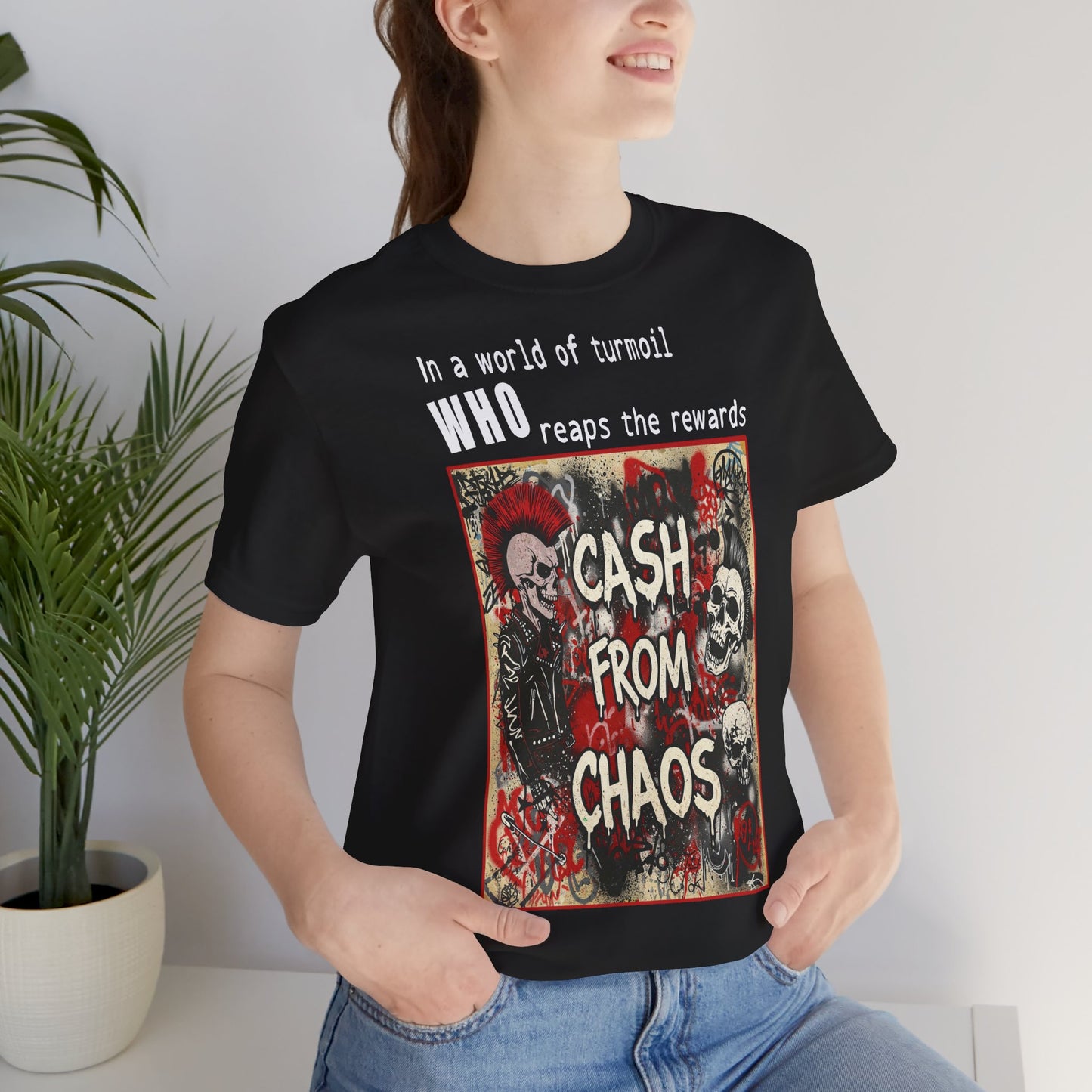 Cash from Chaos Graphic Tee - Unisex Short Sleeve T-Shirt