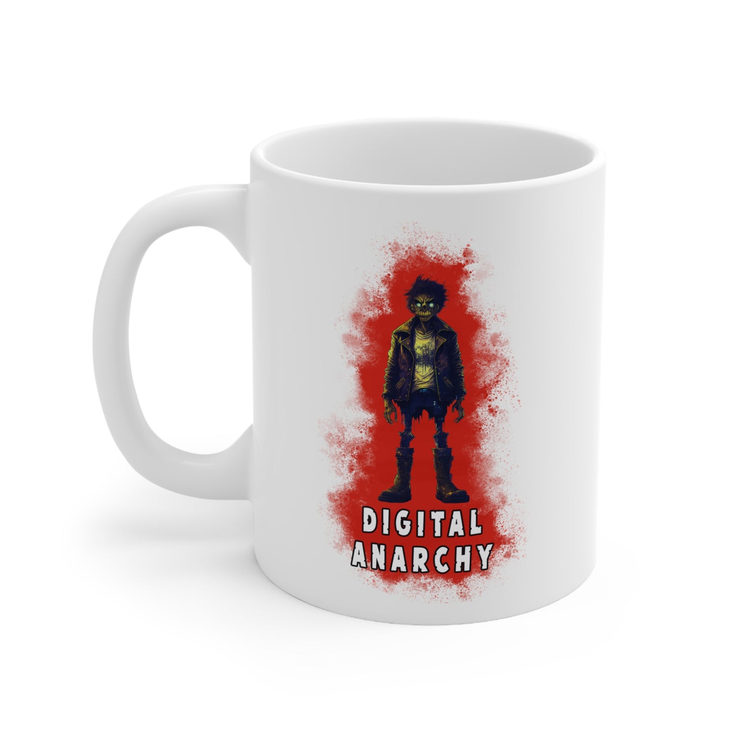 Digital Anarchy Ceramic Coffee Mug - 11oz & 15oz - Unique Gift for Rebels and Creatives