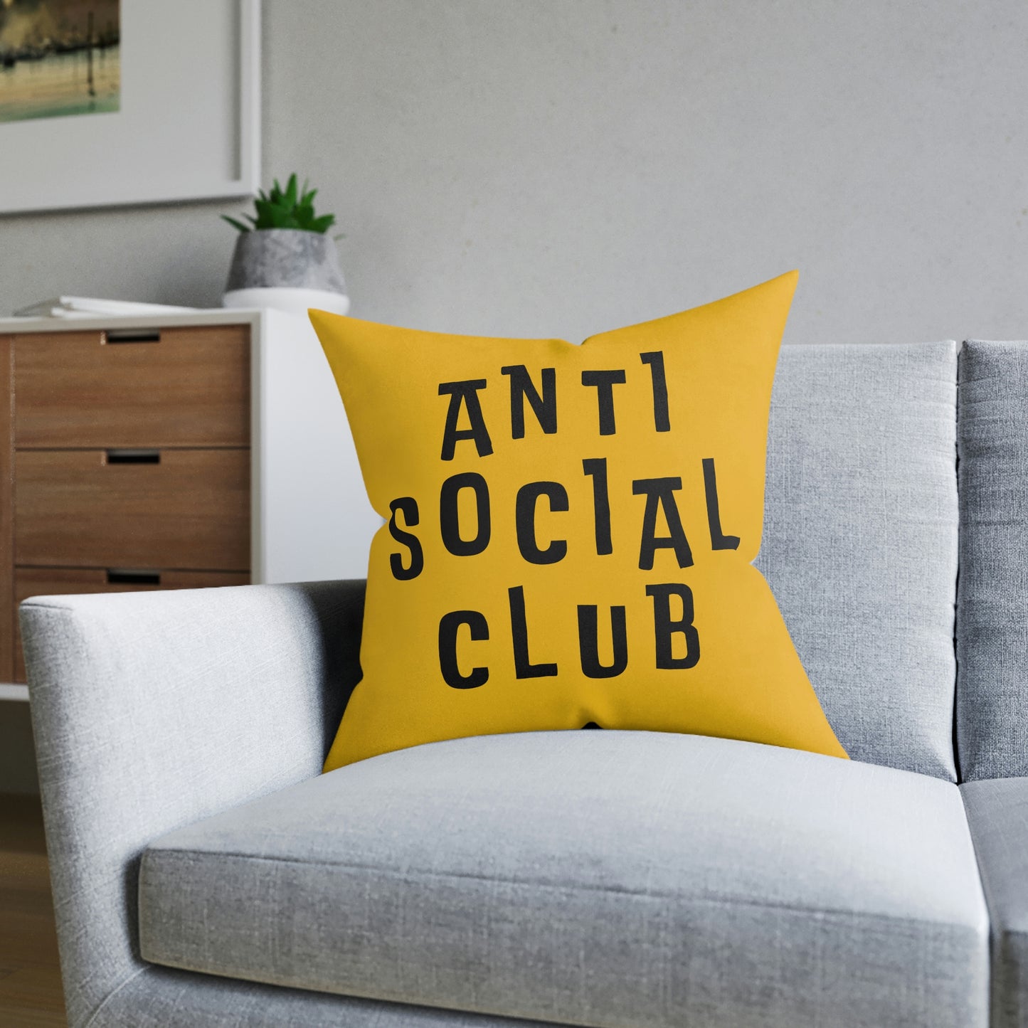 anti social club cushion