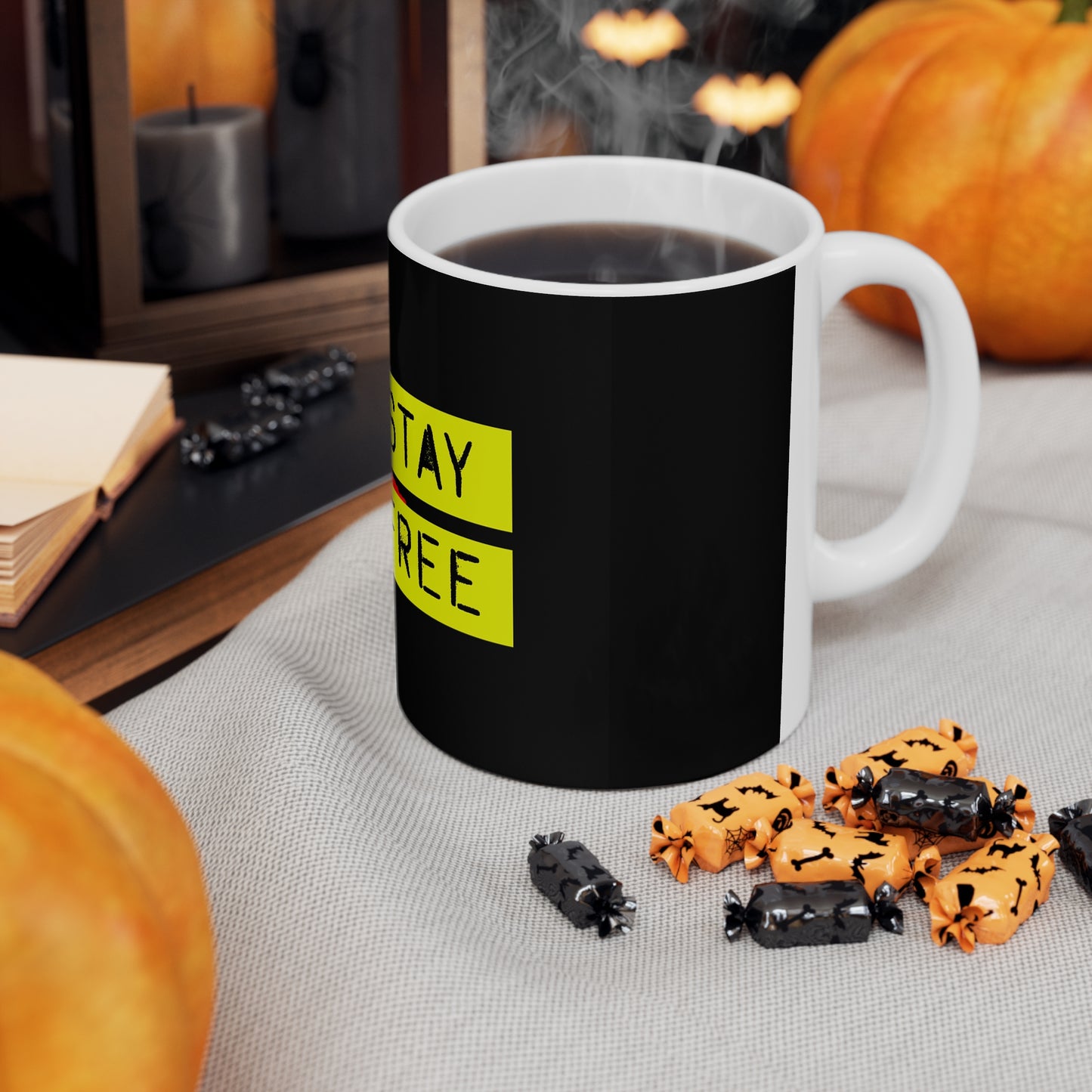 Stay Free punk in a mug