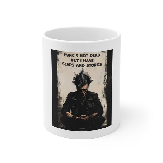 Punks Not Dead Retro Coffee Cup