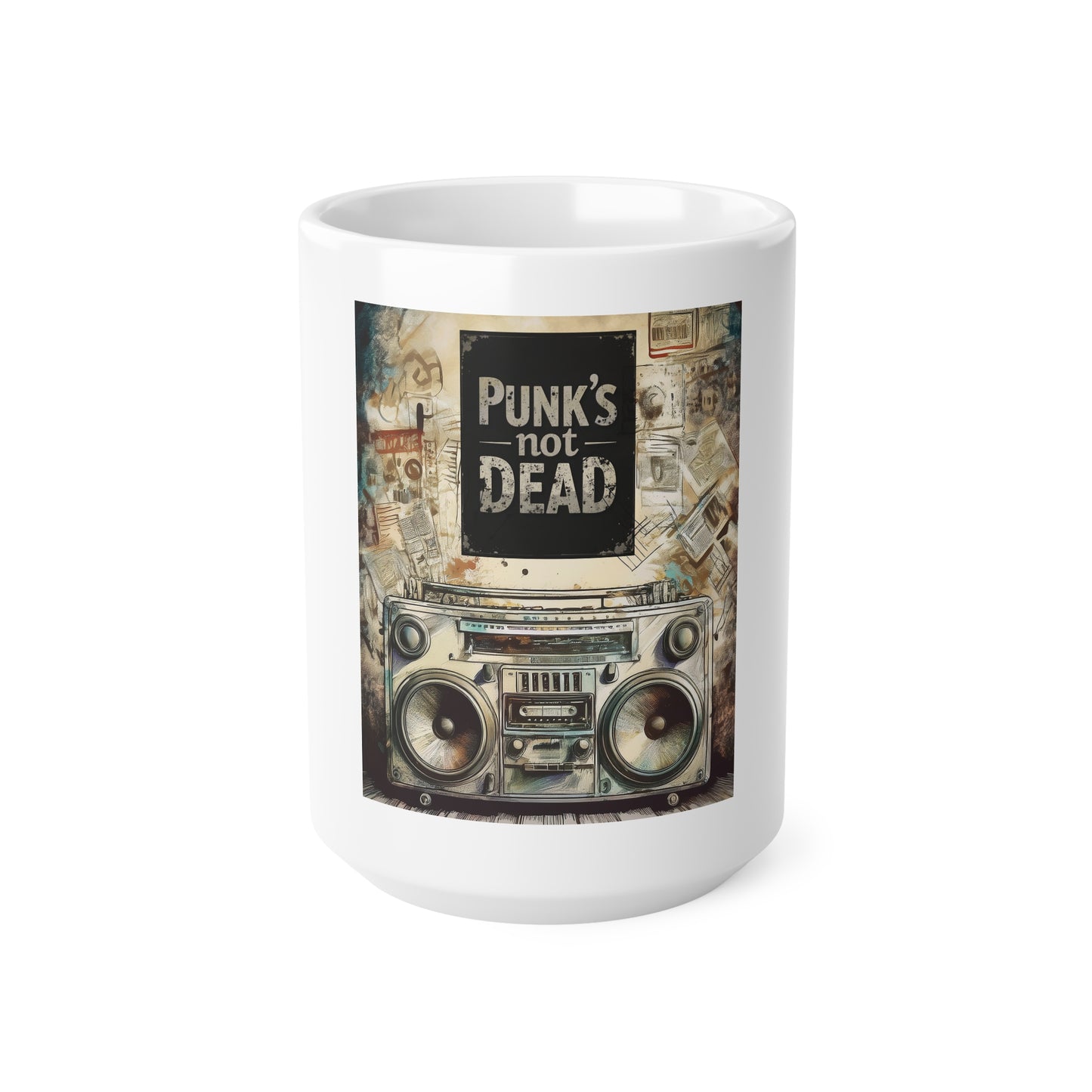 Coffee Mug - Punks Not Dead 11oz, 15oz Ceramic Cup