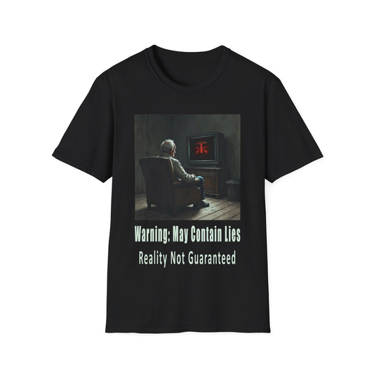 Warning: Brain Rot Inside - Dystopian Truth T-Shirt - Punk, Anti-Media, Conspiracy