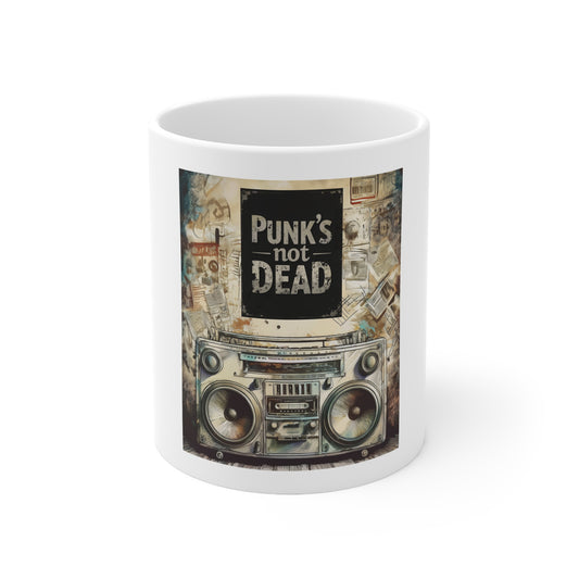 Coffee Mug - Punks Not Dead 11oz, 15oz Ceramic Cup