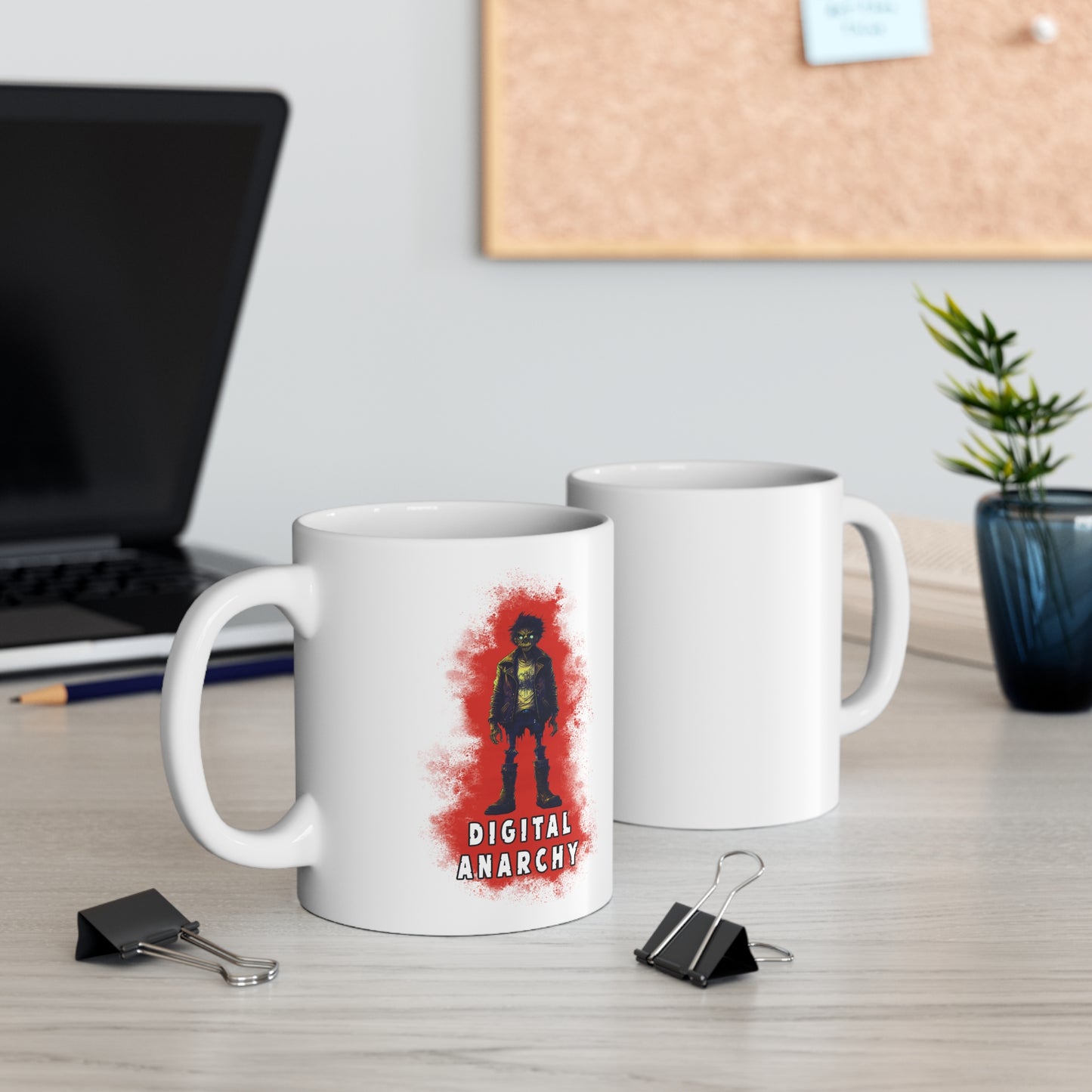 Digital Anarchy Ceramic Coffee Mug - 11oz & 15oz - Unique Gift for Rebels and Creatives