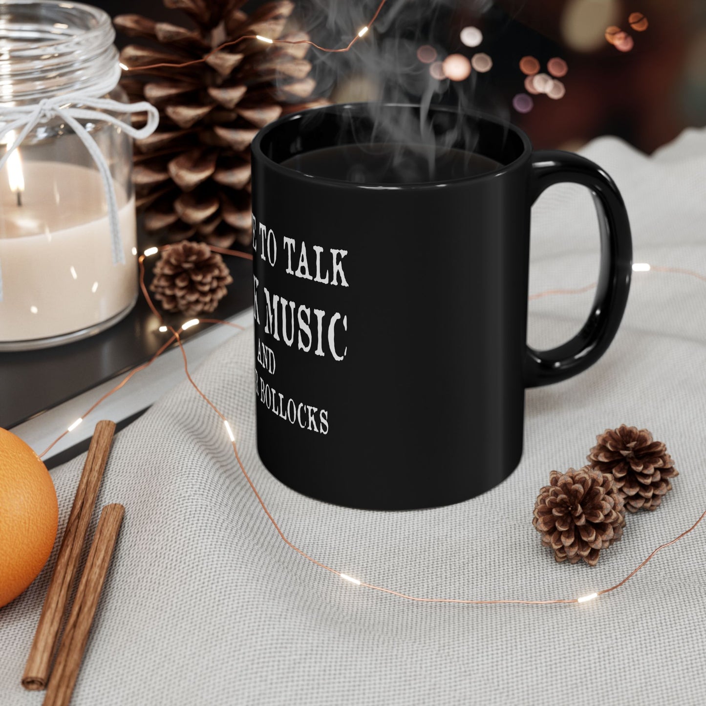 Punk Music Mug, Punk Rock Coffee Cup, Black Mug, Music Lover Gift, Funny Music Mug, Alternative Music Gift