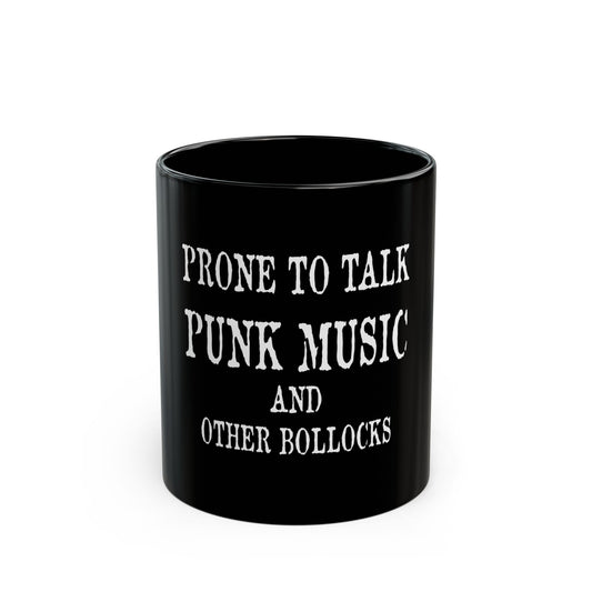 Punk Music Mug, Punk Rock Coffee Cup, Black Mug, Music Lover Gift, Funny Music Mug, Alternative Music Gift